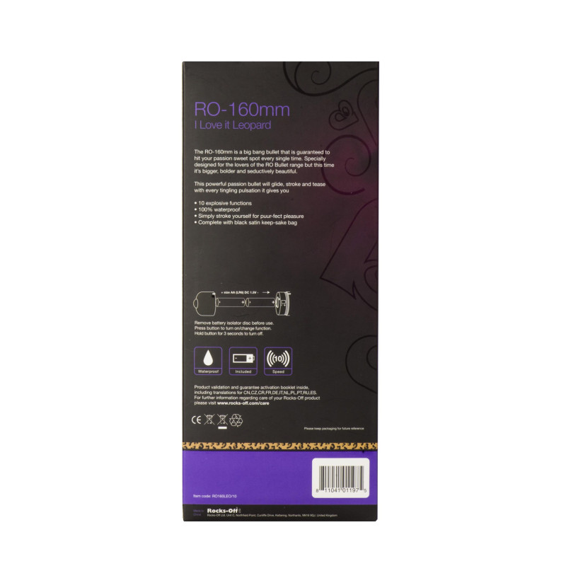 Вибратор Rocks Off RO-160 мм 10 Леопардовый Вибратор Rocks Off RO-160 мм 10 Леопардовый