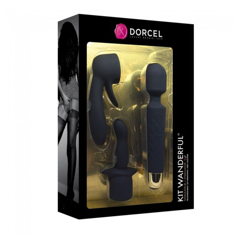Вібромасажер Marc Dorcel Kit Wanderful з насадками Вібромасажер Marc Dorcel Kit Wanderful з насадками