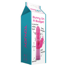 Вибратор компьютерный Toy Joy Bunny Budget 17х3,5 см Розовый