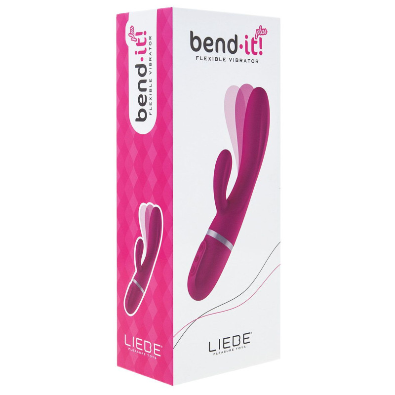 Вибратор-кролик Liebe Bend It Plus Cerise, гибкий, 2 мотора, 10 режимов Вибратор-кролик Liebe Bend It Plus Cerise, гибкий, 2 мотора, 10 режимов