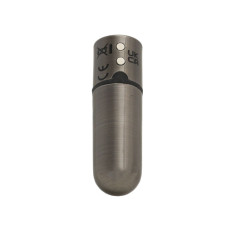 Виброшар PowerBullet First-Class Bullet 2.5″ с Key Chain Pouch, Gun Metal, 9 режимов вибрации