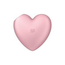 Вакуумный стимулятор-сердце с вибрацией Satisfyer Cutie Heart Light Red