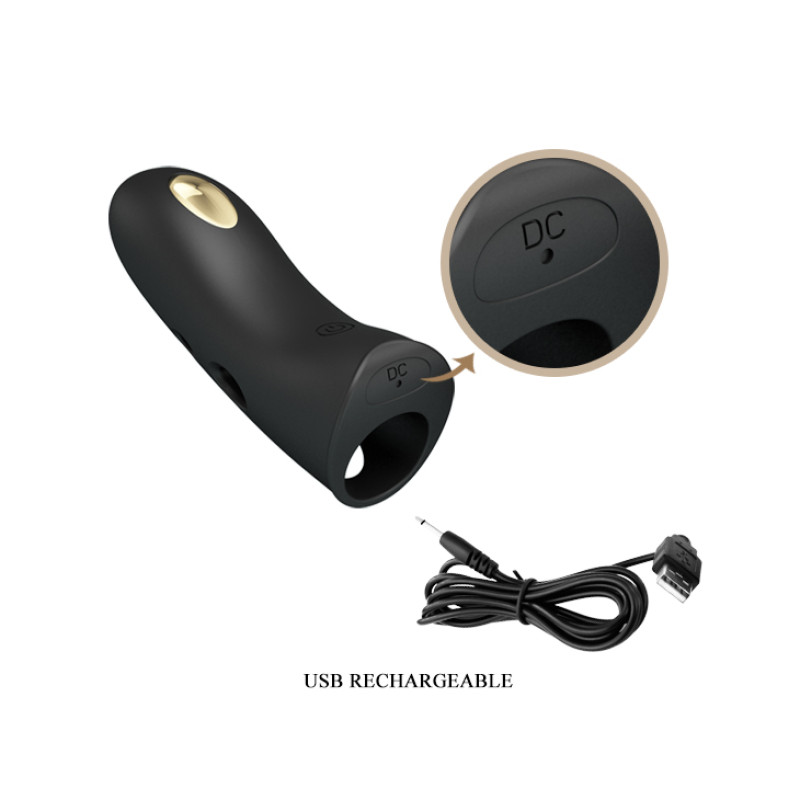 Насадка на палець Pretty Love Marico Fingering Electric Vibrator Black Насадка на палець Pretty Love Marico Fingering Electric Vibrator Black