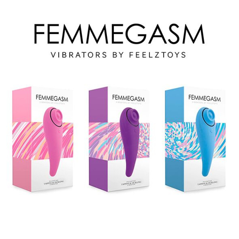 Пульсатор для клитора плюс вибратор FeelzToys FemmeGasm Tapping & Tickling Vibrator Розовый