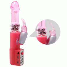 Вибратор Pretty Love Christina Vibrator with Bunny Розовый