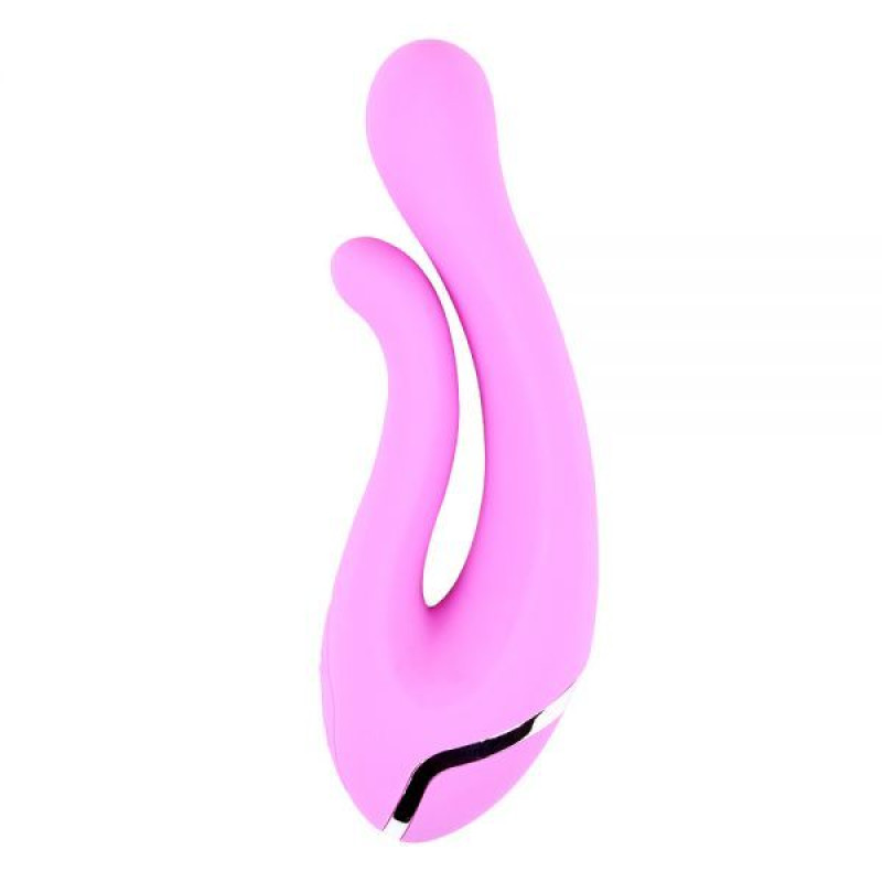 Вібромасажер Chisa Dual Kiss Рожевий