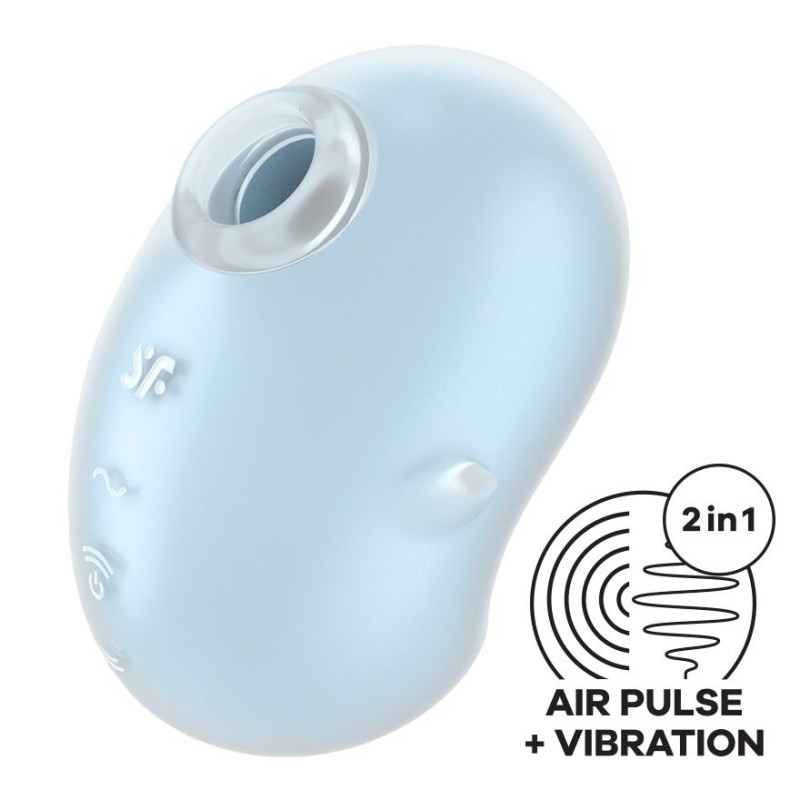 Вакуумный клиторальный стимулятор с вибрацией Satisfyer Cutie Ghost Blue Вакуумный клиторальный стимулятор с вибрацией Satisfyer Cutie Ghost Blue