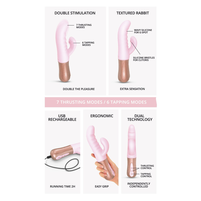 Двойной пульсатор-кролик Love To Love SASSY BUNNY - BABY PINK Двойной пульсатор-кролик Love To Love SASSY BUNNY - BABY PINK