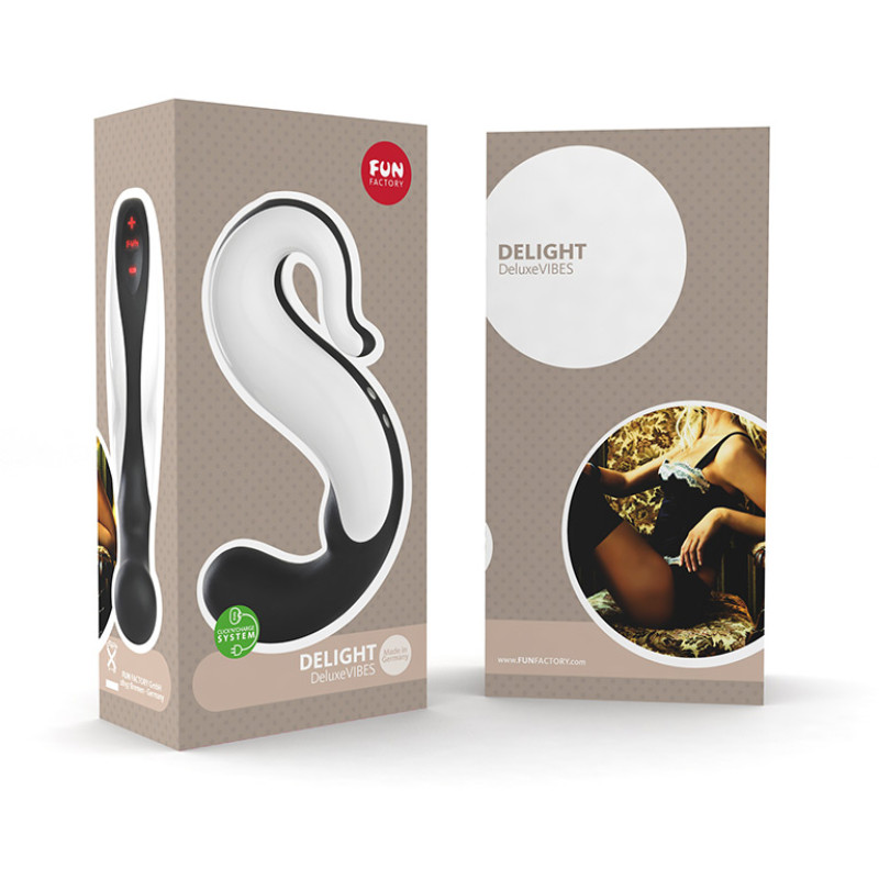 Вибратор Fun Factory DeLight Черный/Белый Вибратор Fun Factory DeLight Черный/Белый