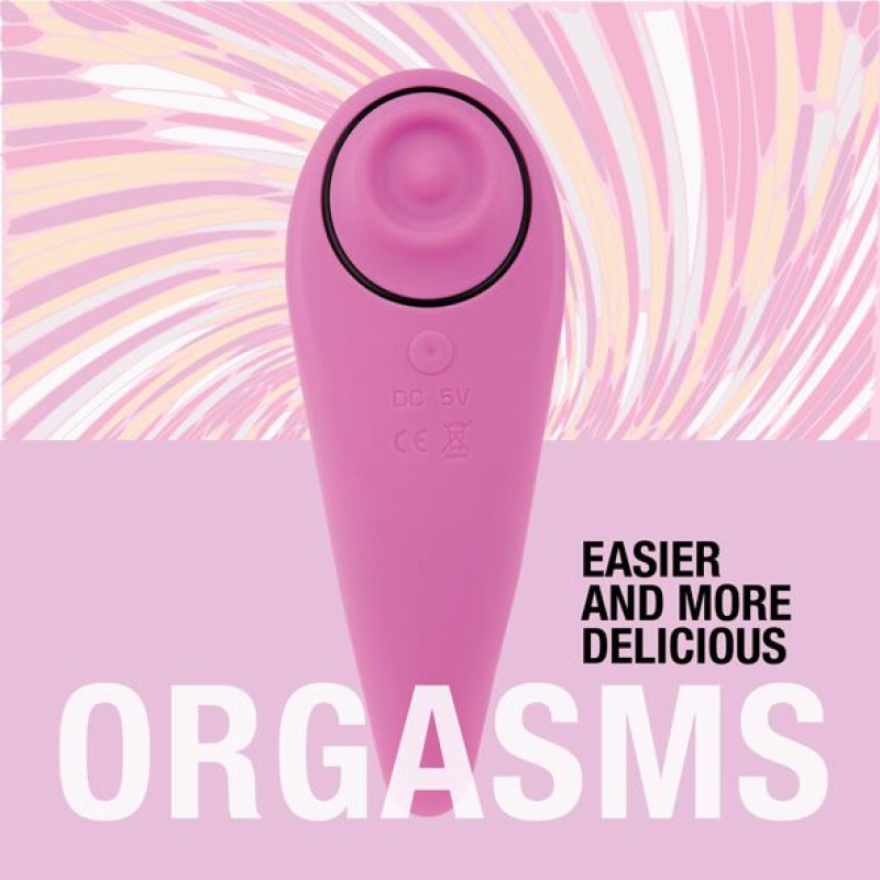 Пульсатор для клитора плюс вибратор FeelzToys FemmeGasm Tapping & Tickling Vibrator Розовый
