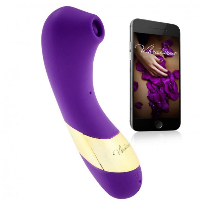 Кліторний стимулятор Amor Vibratissimo Secret Kiss+ Licker фіолетовий/золотий Кліторний стимулятор Amor Vibratissimo Secret Kiss+ Licker фіолетовий/золотий