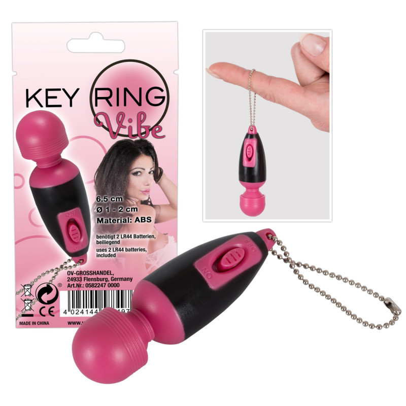 Клиторный стимулятор You2Toys Key Ring Vibe Черный/Розовый