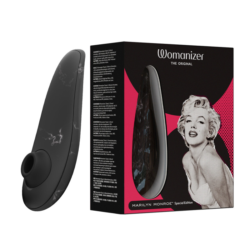 Вакуумный стимулятор клитора Womanizer Marilyn Monroe Black Marble Вакуумный стимулятор клитора Womanizer Marilyn Monroe Black Marble