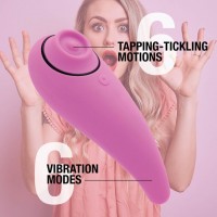 Пульсатор для клітора плюс вібратор FeelzToys FemmeGasm Tapping & Tickling Vibrator Рожевий