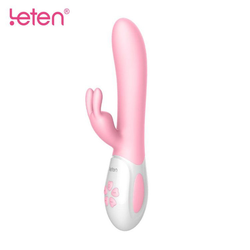 Вібратор-кролик з масажуючим стволом та підігрівом Leten Abby Рожевий Вібратор-кролик з масажуючим стволом та підігрівом Leten Abby Рожевий