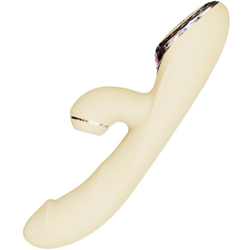 Вакуумний вібратор-кролик з підігрівом KISTOY A-King Pro Yellow, з LED-екраном Вакуумний вібратор-кролик з підігрівом KISTOY A-King Pro Yellow, з LED-екраном