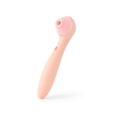 Вакуумний стимулятор з вібратором KISSTOY Polly Max Pink