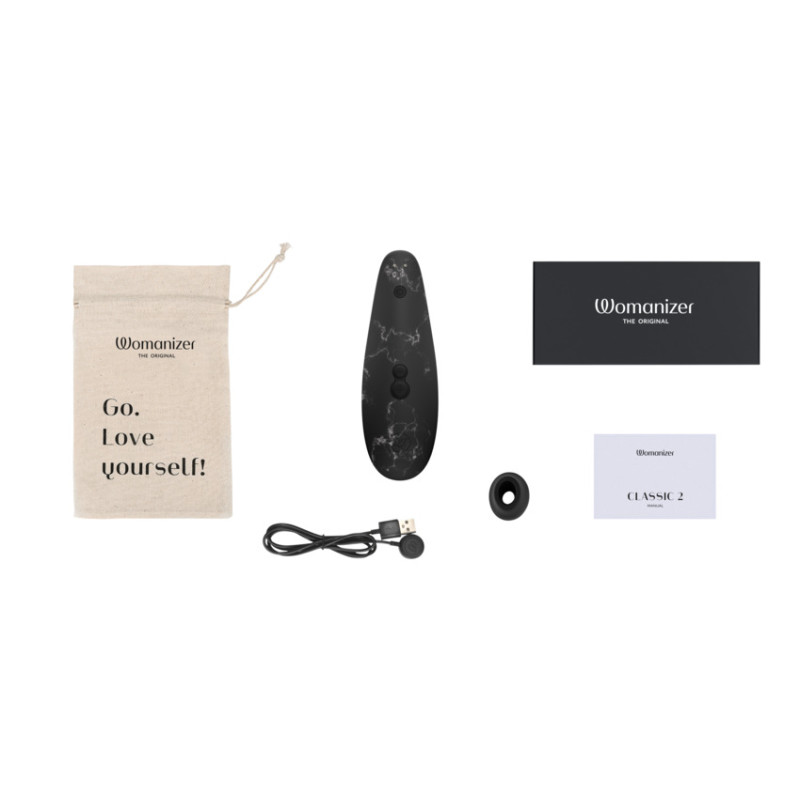 Вакуумный стимулятор клитора Womanizer Marilyn Monroe Black Marble Вакуумный стимулятор клитора Womanizer Marilyn Monroe Black Marble