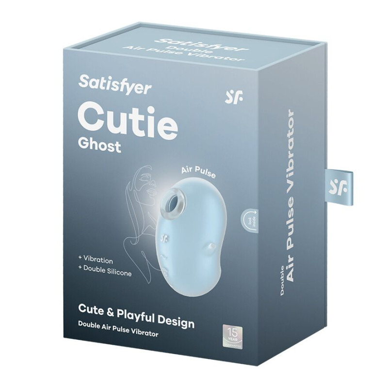 Вакуумный клиторальный стимулятор с вибрацией Satisfyer Cutie Ghost Blue Вакуумный клиторальный стимулятор с вибрацией Satisfyer Cutie Ghost Blue