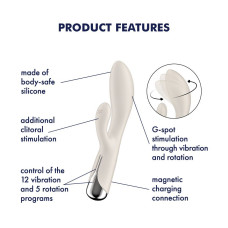 Вибратор-кролик с ротацией Satisfyer Spinning Rabbit 1 Beige, 3 мотора