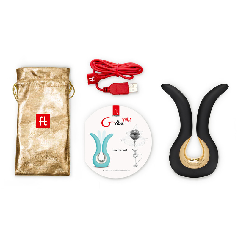 Анатомический вибратор Fun Toys Gvibe MINI GOLD с 24К золотом Анатомический вибратор Fun Toys Gvibe MINI GOLD с 24К золотом