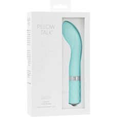 Роскошный вибратор PILLOW TALK Sassy с кристаллом Сваровски Бирюзовый