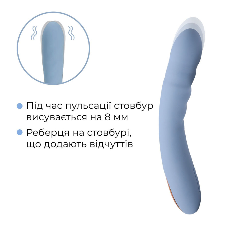 Смарт-вибратор с пульсацией Svakom Ava Neo Cornflower Blue, 15 режимов работы, водонепроницаемый Смарт-вибратор с пульсацией Svakom Ava Neo Cornflower Blue, 15 режимов работы, водонепроницаемый