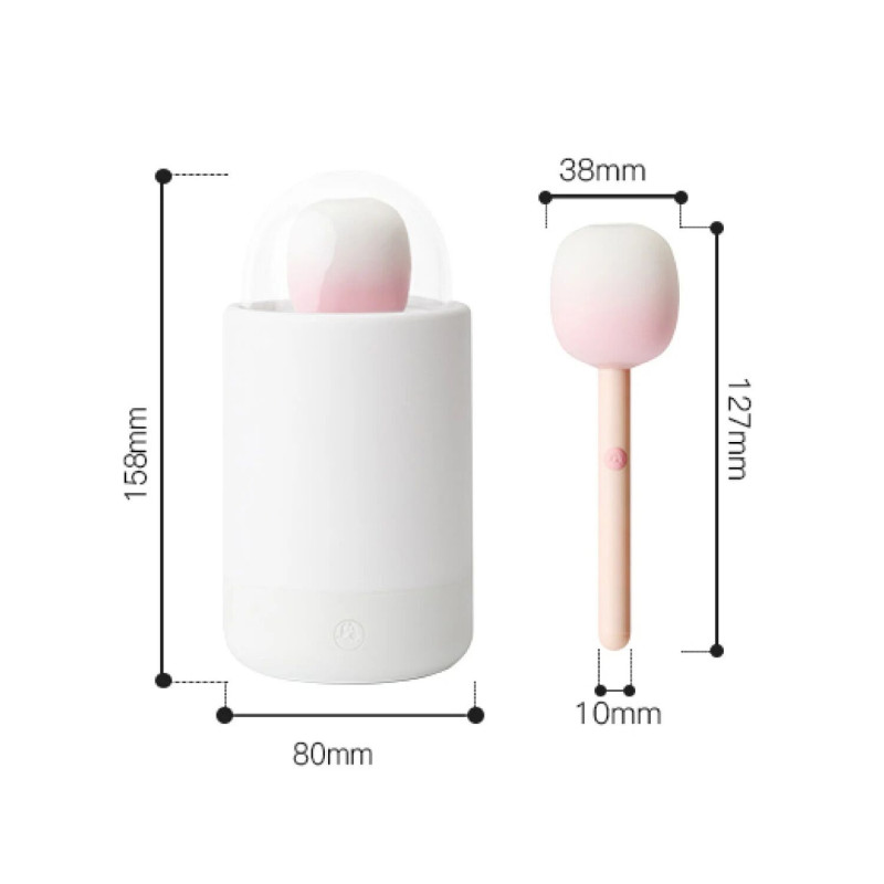 Вакуумний стимулятор з вібрацією «цукерка на паличці» KISTOY Bling Pop, зарядний кейс-нічник Вакуумний стимулятор з вібрацією «цукерка на паличці» KISTOY Bling Pop, зарядний кейс-нічник