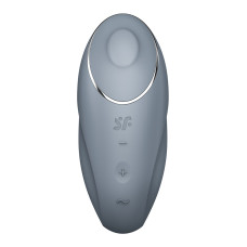 Вибростимулятор-пульсатор Satisfyer Tap & Climax 1 Bluegrey, эффект постукивания пальцем, 2 мотора