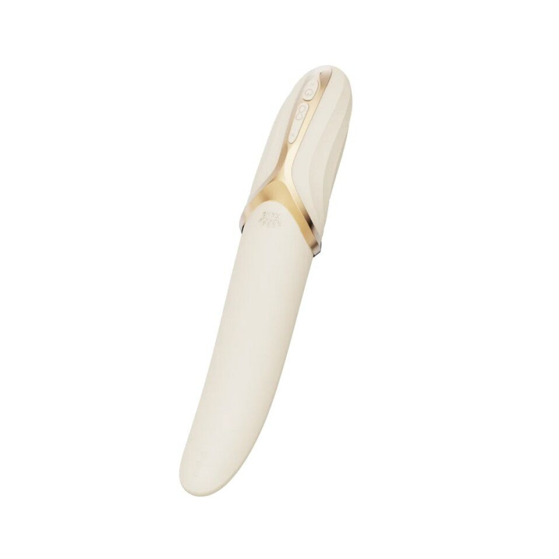 Вібратор Zalo – EVE Ivory White, вібрація + ротація, імітація язичка, підігрів до 39 °C