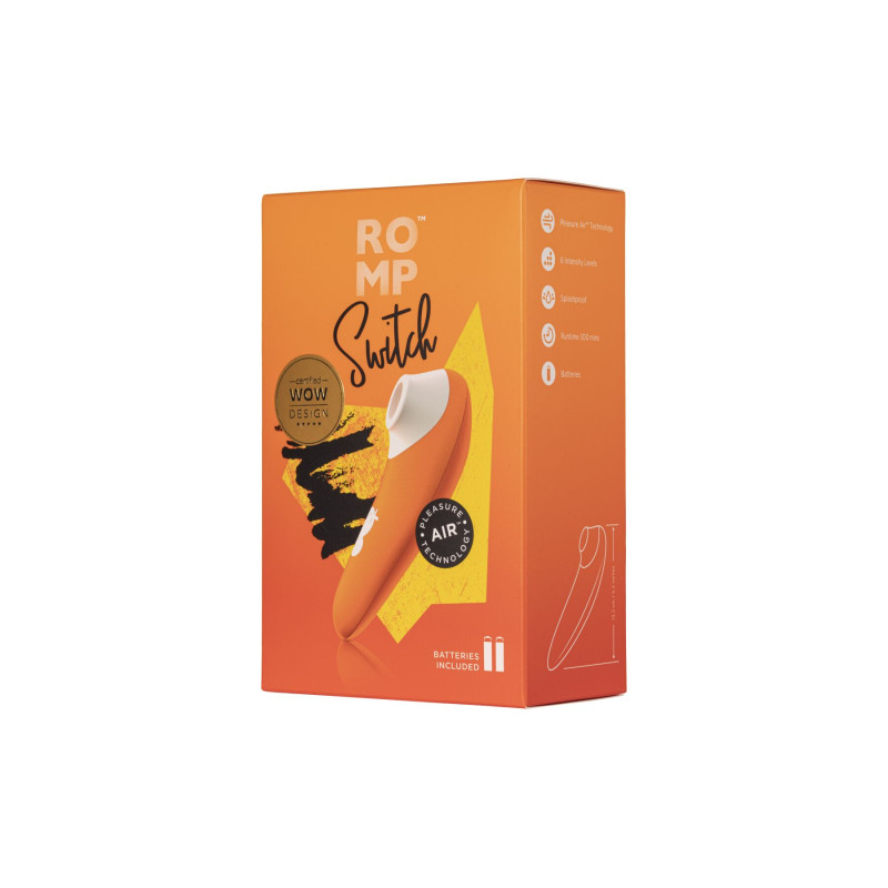Недорогий вакуумний стимулятор Romp Switch, на батарейках, 6 інтенсивностей, 5 годин роботи