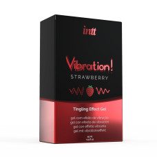 Рідкий вібратор Intt Vibration Strawberry (15мл) EXTRA GREEN