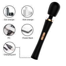 Вібратор масажер Nomi Tang POWER WAND із сенсорним керуванням Чорний