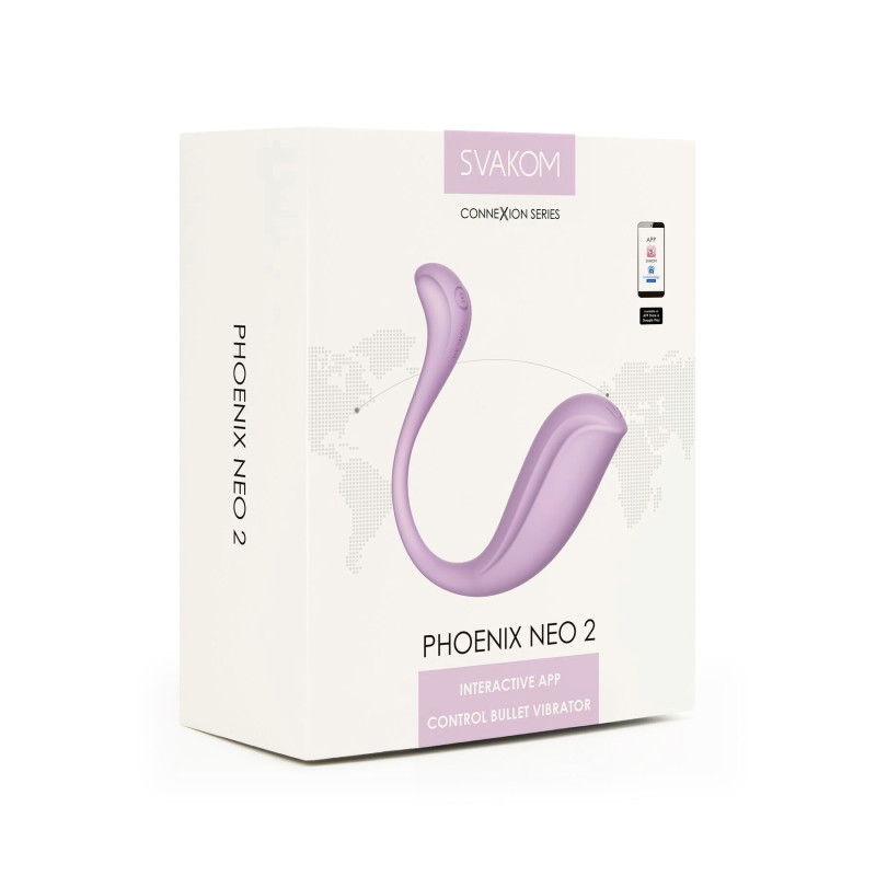 Интерактивное виброяйцо Svakom Phoenix Neo 2 Pastel Lilac, обновленная модель Интерактивное виброяйцо Svakom Phoenix Neo 2 Pastel Lilac, обновленная модель