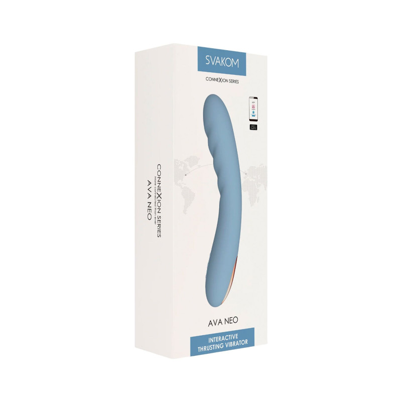 Смарт-вибратор с пульсацией Svakom Ava Neo Cornflower Blue, 15 режимов работы, водонепроницаемый Смарт-вибратор с пульсацией Svakom Ava Neo Cornflower Blue, 15 режимов работы, водонепроницаемый