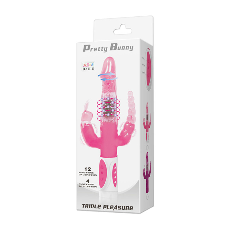 Hi-tech вібратор LyBaile Pretty Bunny Vibrator Triple Pleasure Hi-tech вібратор LyBaile Pretty Bunny Vibrator Triple Pleasure