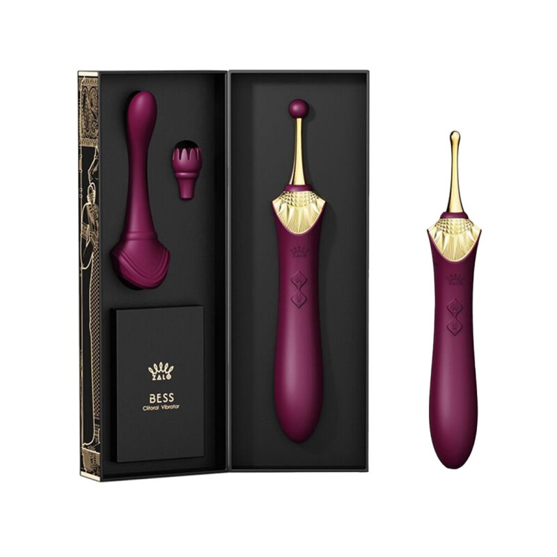 Вагинально-клиторальный вибратор Zalo – Bess Velvet Purple, мультифункциональный с насадками. Вагинально-клиторальный вибратор Zalo – Bess Velvet Purple, мультифункциональный с насадками.