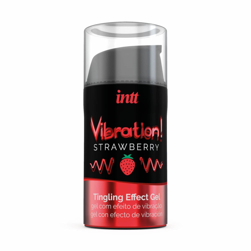 Жидкий вибратор Intt Vibration Strawberry (15 мл) EXTRA GREEN