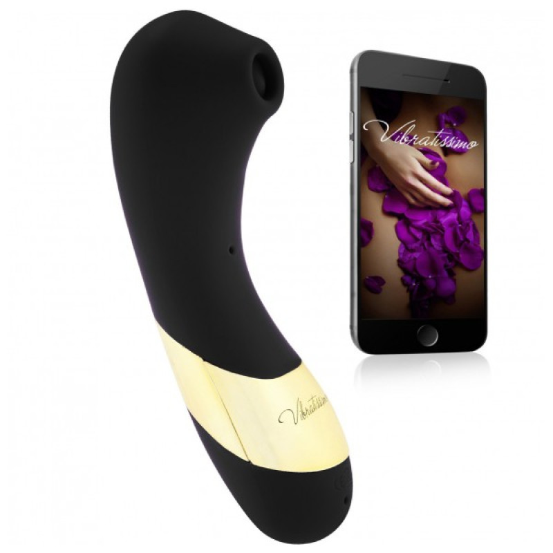 Кліторний стимулятор Amor Vibratissimo Secret Kiss+ Licker чорний/золотий Кліторний стимулятор Amor Vibratissimo Secret Kiss+ Licker чорний/золотий