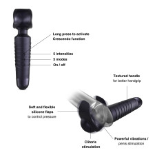 Мастурбатор-вибромассажер Manwan MAN.WAND EVO Black Plum, отлично для пар, виброминет