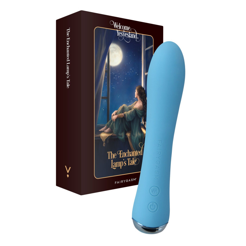 Вибратор с подогревом FairyGasm WowGenie blue, подогрев до 42 °C Вибратор с подогревом FairyGasm WowGenie blue, подогрев до 42 °C
