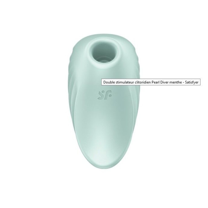 Вакуумный клиторальный стимулятор с вибрацией Satisfyer Pearl Diver Mint Вакуумный клиторальный стимулятор с вибрацией Satisfyer Pearl Diver Mint