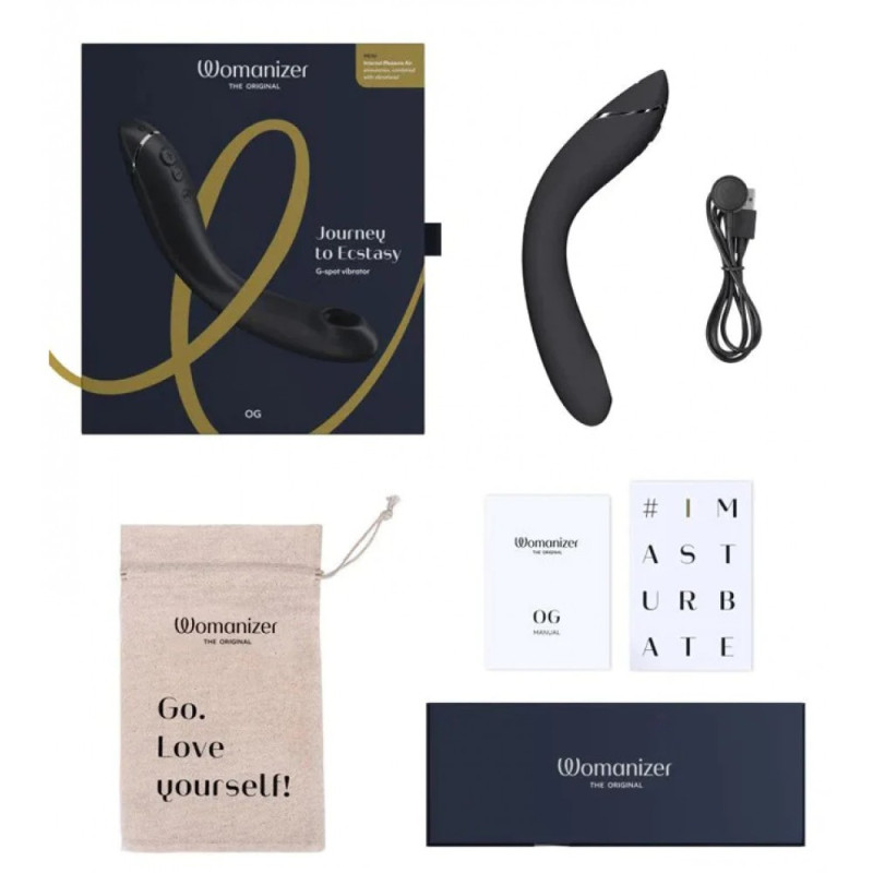 Вибратор для точки G c вакуумной стимуляцией Womanizer OG Slate Вибратор для точки G c вакуумной стимуляцией Womanizer OG Slate