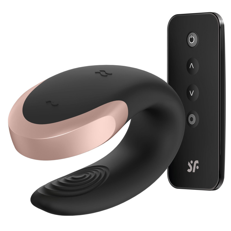 Смарт-вибратор для пар Satisfyer Double Love (Black) Смарт-вибратор для пар Satisfyer Double Love (Black)