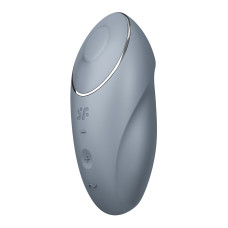 Вибростимулятор-пульсатор Satisfyer Tap & Climax 1 Bluegrey, эффект постукивания пальцем, 2 мотора