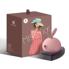 Вакуумный стимулятор с вибрацией KisToy Miss KK Розовый