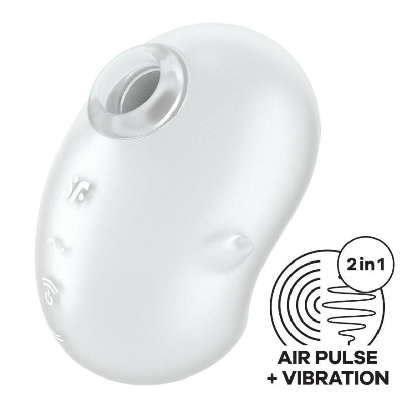 Вакуумный клиторальный стимулятор с вибрацией Satisfyer Cutie Ghost White Вакуумный клиторальный стимулятор с вибрацией Satisfyer Cutie Ghost White