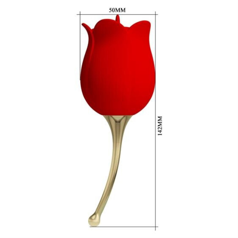 Клиторальный стимулятор Pretty Love Rose Lover Licking Stimulator Red Клиторальный стимулятор Pretty Love Rose Lover Licking Stimulator Red
