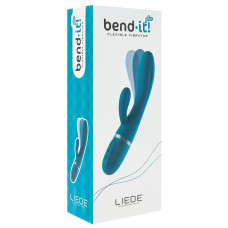 Вибратор-кролик Liebe Bend It Plus Ocean Blue, гибкий, 2 мотора, 10 режимов