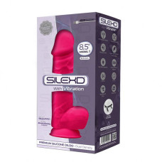 Фаллоимитатор с вибрацией SilexD Norman Vibro Pink (MODEL 1 size 8,5), двухслойный, диаметр 5 см